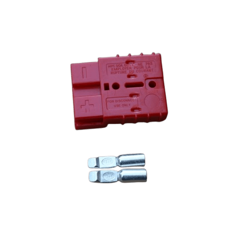 Red 50A battery connector plug with terminals compatible with Karcher BD 50/50 alternate view