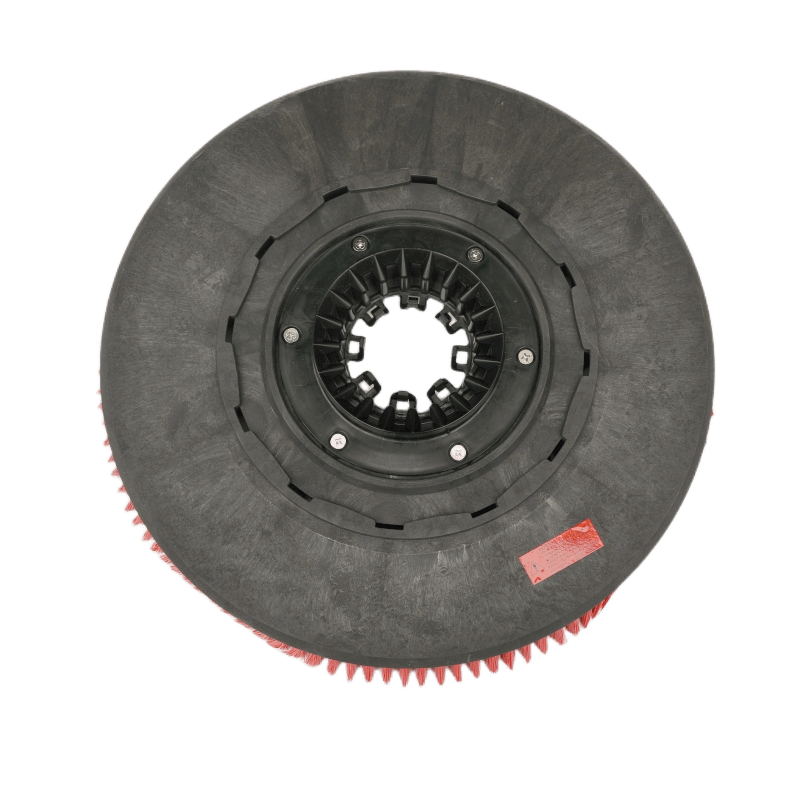 Red disc scrub brush compatible with Karcher BD 50/50 floor scrubber underside view
