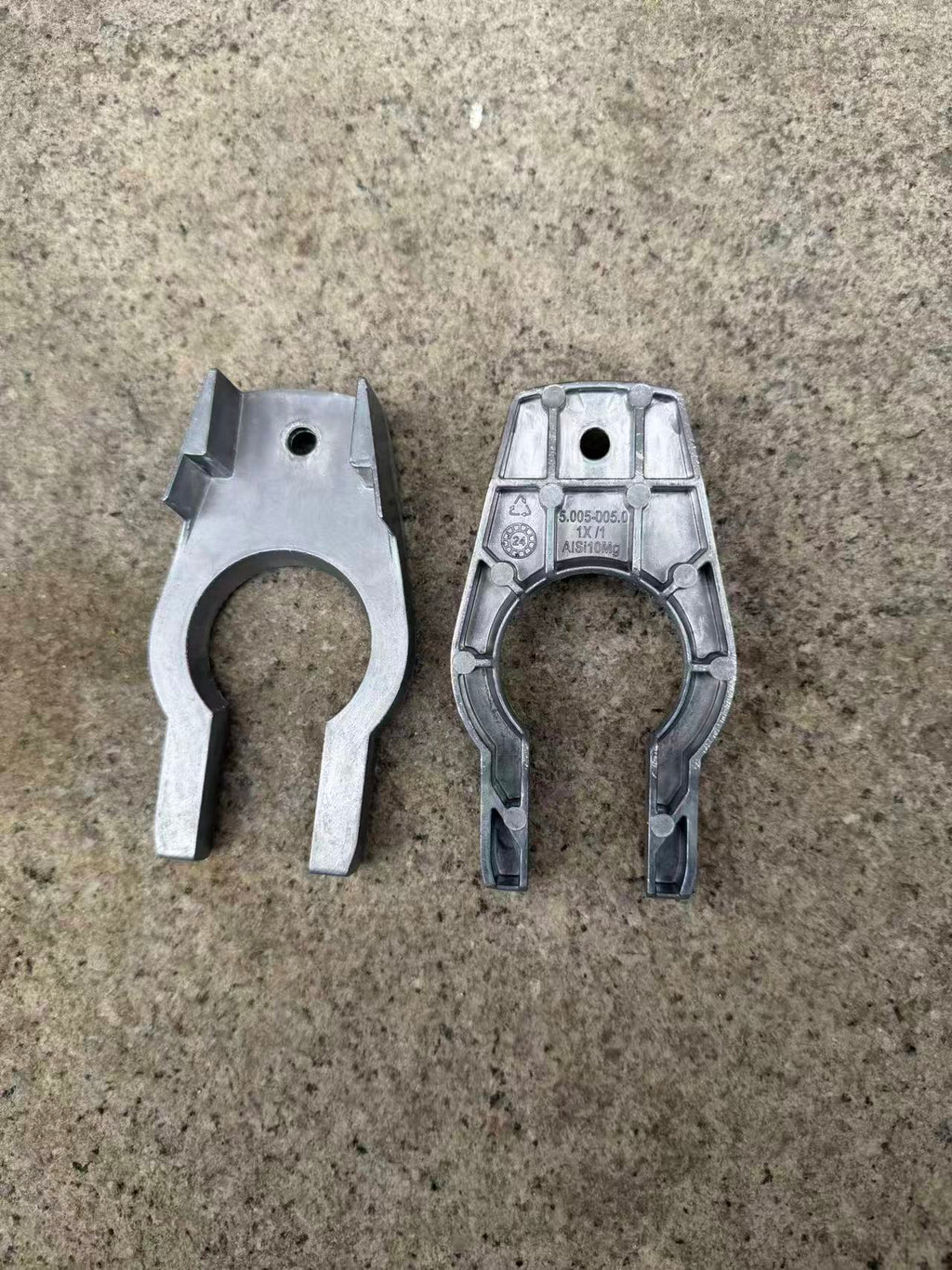 Karcher BD 50/50 suction bar fixing plate front and rear comparison