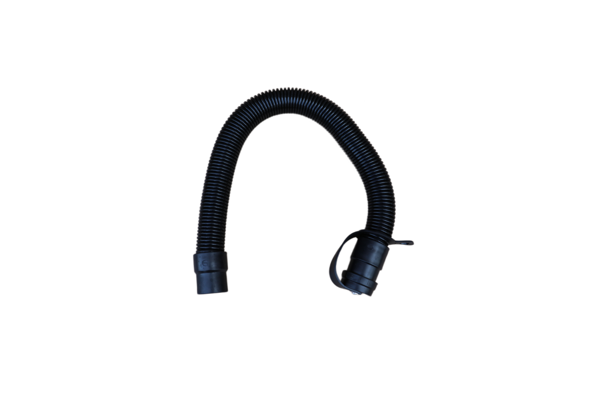 Expandable recovery tank drain hose compatible with Tennant T3 and T3e, 38 mm inner diameter